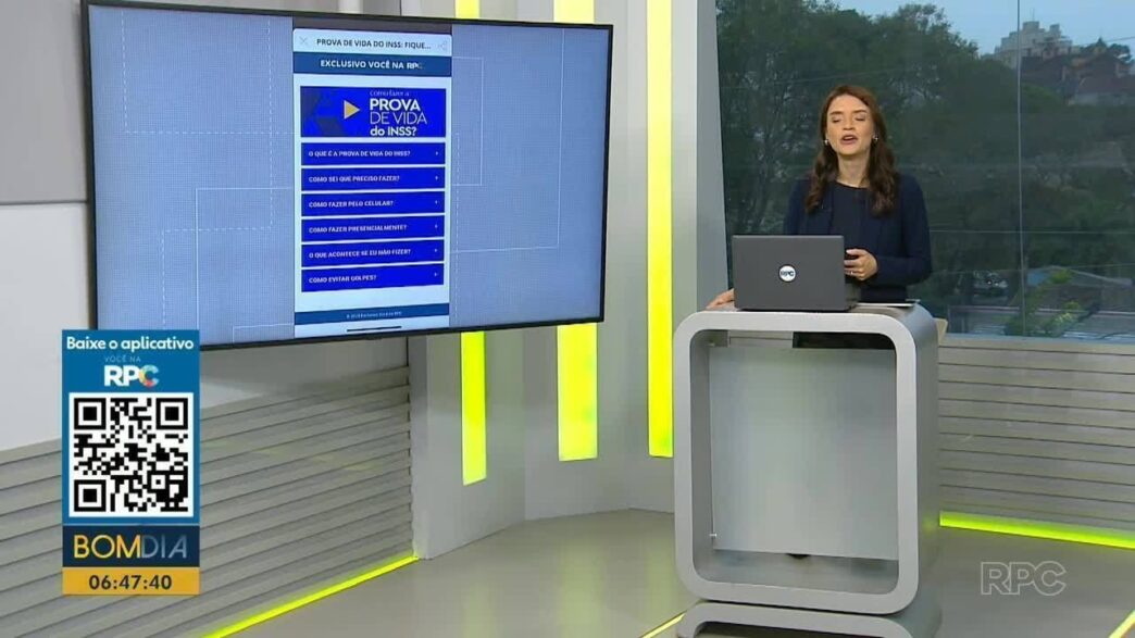 Fachada do prédio do INSS, relacionado à convocação para a Prova de Vida.