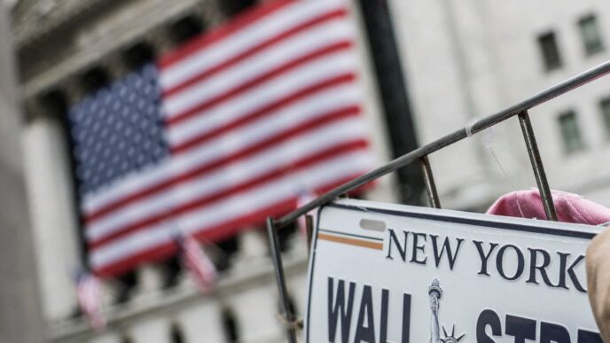 Bolsas de NY em queda — foto ilustrativa