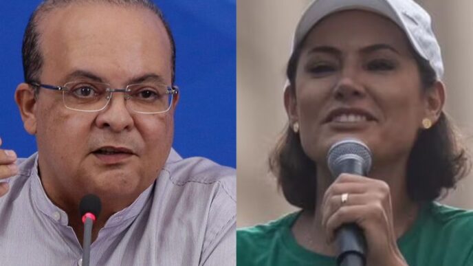 Michelle Bolsonaro e Ibaneis Rocha Senado DF — foto ilustrativa