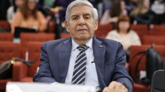 General Augusto Heleno em audiência no STF referente à trama golpista.
