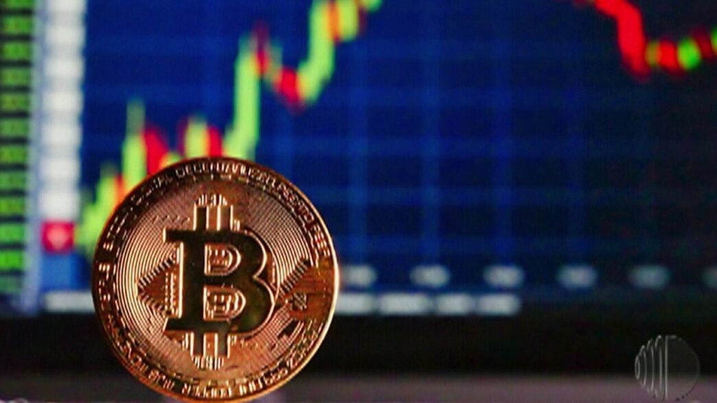 Logotipo da Binance em um fundo de dados financeiros.