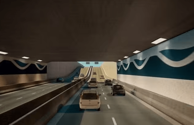 túnel Santos-Guarujá — foto ilustrativa