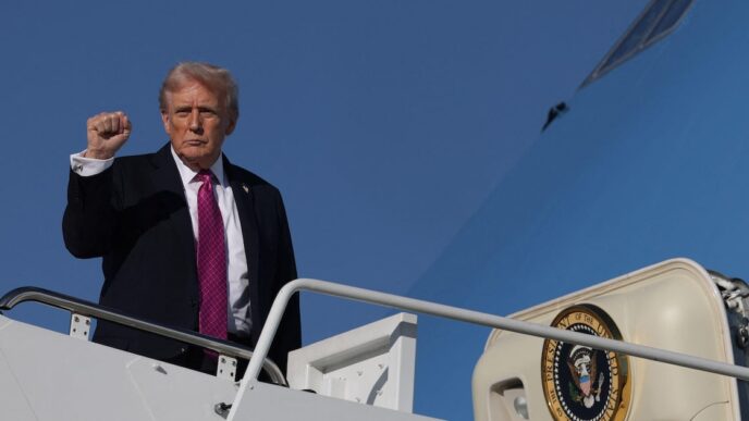 Trump assina decreto tarifas importações caminhões ônibus — foto ilustrativa