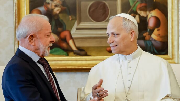 Lula se encontra com o papa Leão XIV — foto ilustrativa