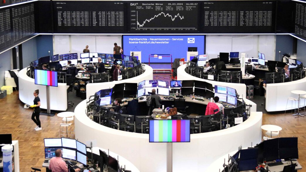 Ações europeias em queda — foto ilustrativa