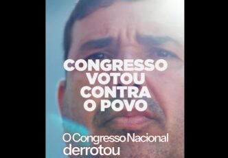 Screenshot de vídeo do PT criticando o Congresso pela rejeição da MP do IOF.