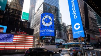 Ações da Coinbase — foto ilustrativa