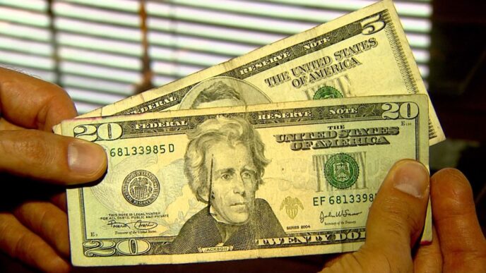Dólar em queda — foto ilustrativa