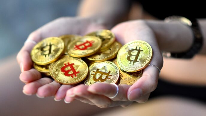 ouro e bitcoin — foto ilustrativa