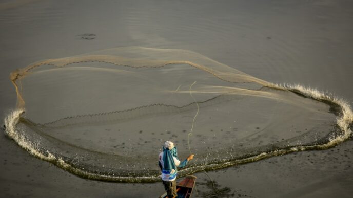 Pescadores em atividade, contexto do seguro-defeso.