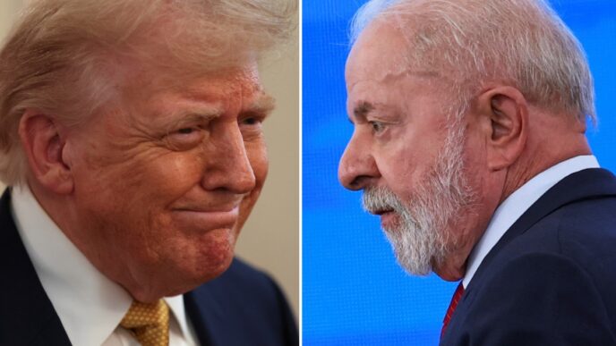Lula e Trump — foto ilustrativa