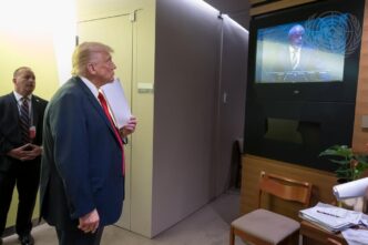 Luiz Inácio Lula da Silva e Donald Trump em encontro na ONU.