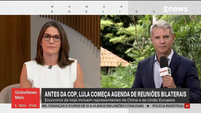 Presidente Donald Trump e Nicolás Maduro em imagens separadas, representando a tensão EUA-Venezuela.