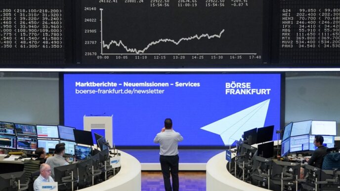 Bolsas europeias em queda — foto ilustrativa