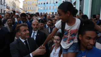 Macron no Brasil — foto ilustrativa