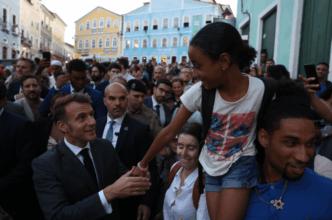 Macron no Brasil — foto ilustrativa