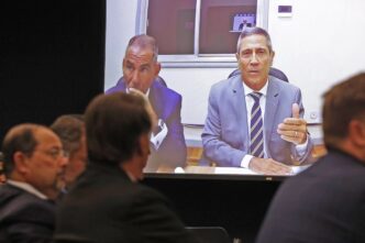 General Walter Braga Netto em interrogatório no STF, relacionado à trama golpista.
