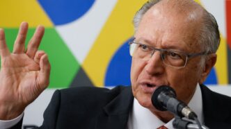 Vice-presidente Geraldo Alckmin em evento da Agrishow.