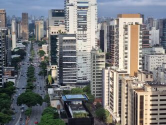Vista da Avenida Juscelino Kubitschek em Sao Paulo