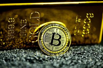 Gráfico de variação do preço do bitcoin em dólares.