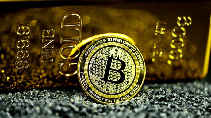 Gráfico de variação do preço do bitcoin em dólares.