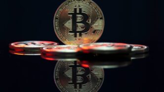 Gráfico de variação diária do Bitcoin frente ao dólar americano.