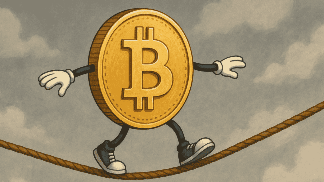 Gráfico de variação do Bitcoin em ambiente de mercado financeiro.