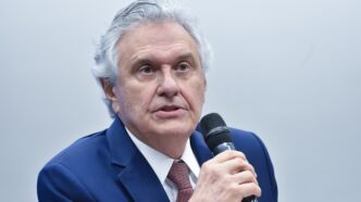 Ronaldo Caiado em agenda política no estado de Minas Gerais.