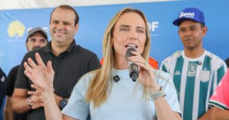 Governadora Celina Leão em entrevista sobre a situação do BRB.