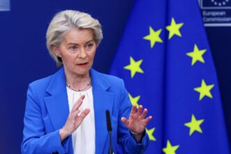 Sede da Comissão Europeia em Bruxelas durante reunião de cúpula.