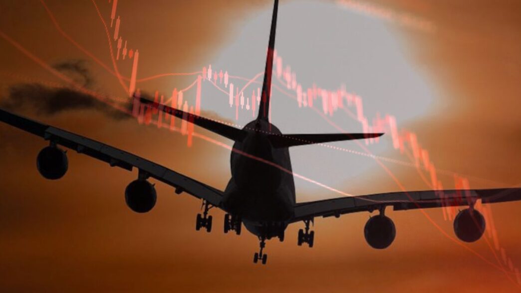 Gráfico de variação de preços do querosene de aviação no mercado internacional.