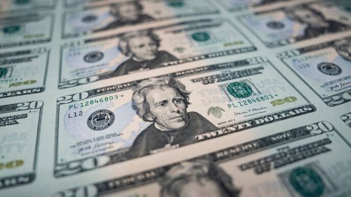 Gráfico de variação cambial do dólar frente ao real durante o pregão.