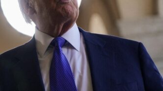 Presidente Donald Trump em pronunciamento oficial sobre a crise no Oriente Médio.