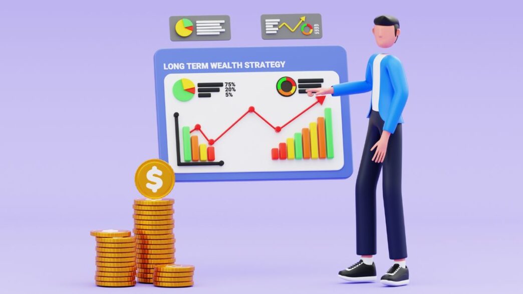 Representação gráfica de ativos digitais e análise de mercado