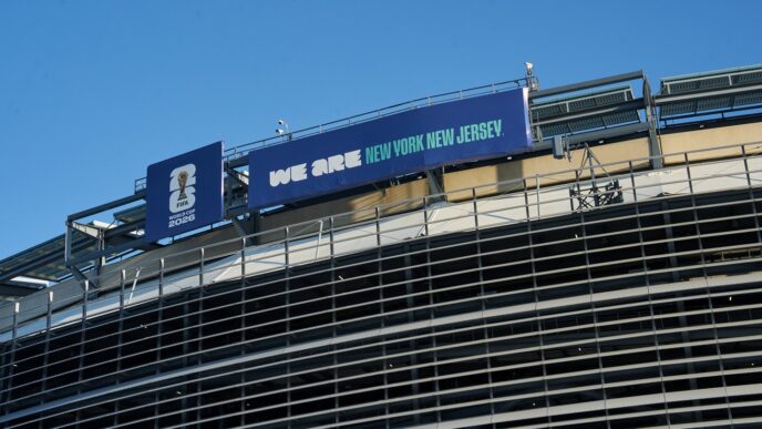 Estádio MetLife, sede de jogos da Copa do Mundo de 2026 nos Estados Unidos.