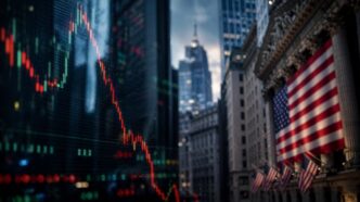 Gráfico de monitoramento de margem intradiária em Wall Street.