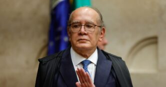 Ministro Gilmar Mendes durante sessão no Supremo Tribunal Federal.