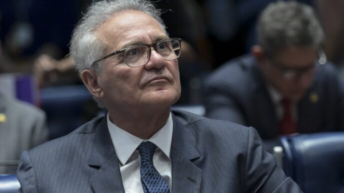 Senador Renan Calheiros em sessão no Senado Federal