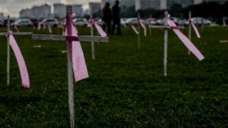 Representação simbólica do Pacto Nacional contra o Feminicídio e políticas de proteção.