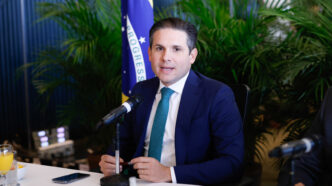 Hugo Motta, presidente da Câmara dos Deputados, em sessão legislativa.