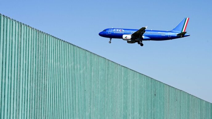 Tanques de combustível de aviação em aeroporto internacional.