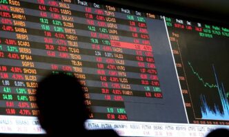 Gráfico diário do Ibovespa mostrando movimento de correção técnica.