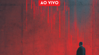 Gráfico de desempenho do Ibovespa durante o pregão.