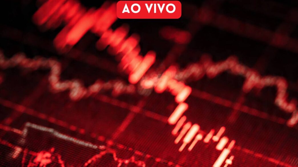 Gráfico de oscilação do Ibovespa durante o pregão.