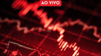 Gráfico de oscilação do Ibovespa durante o pregão.
