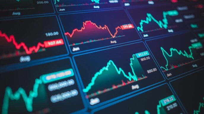 Gráfico de desempenho do Ibovespa durante a semana de negociações.