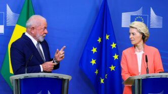 Presidente Lula discursa na feira industrial Hannover Messe na Alemanha.