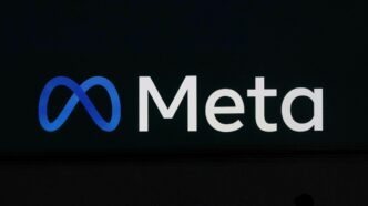 Logotipos da Meta e Amazon representando a parceria em chips de inteligência artificial.