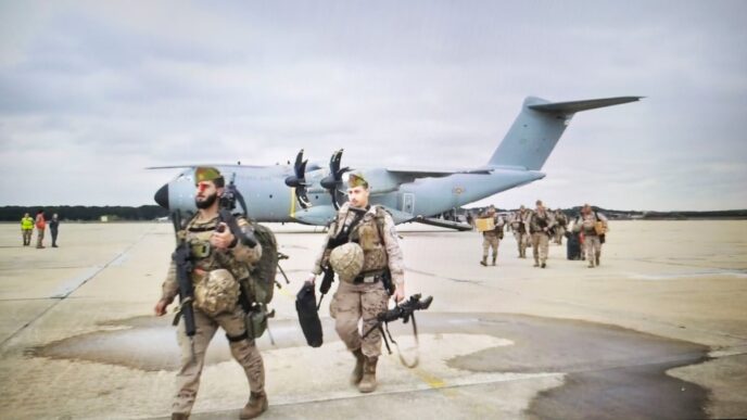 Instalações de coliving destinadas a militares em Madri.