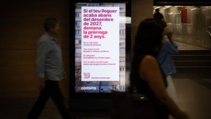 Fachada de prédios residenciais na Espanha representando o mercado de locação.